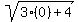 sqrt%283%280%29%2B4%29