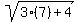 sqrt%283%287%29%2B4%29