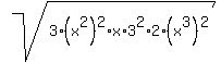 sqrt%283%28x%5E2%29%5E2%2Ax%2A3%5E2%2A2%28x%5E3%29%5E2%29