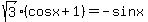 sqrt%283%29%28cosx%2B1%29=-sinx
