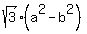 sqrt%283%29%2A%28a%5E2-b%5E2%29