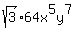 sqrt%283%29%2A64x%5E5y%5E7
