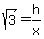 sqrt%283%29+=+h%2Fx+