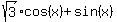 sqrt%283%29cos%28x%29%2Bsin%28x%29
