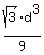 sqrt%283%29d%5E3%2F9