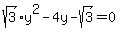 sqrt%283%29y%5E2-4y-sqrt%283%29=0+