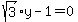 sqrt%283%29y-1=0