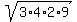 sqrt%283%2A4%2A2%2A9%29