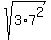 sqrt%283%2A7%5E2%29