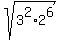 sqrt%283%5E2%2A2%5E6%29