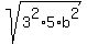sqrt%283%5E2%2A5%2Ab%5E2%29