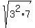 sqrt%283%5E2%2A7%29