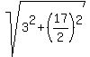 sqrt%283%5E2+%2B+%2817%2F2%29%5E2%29