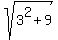 sqrt%283%5E2+%2B+9%29
