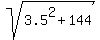 sqrt%283.5%5E2+%2B+144%29