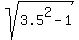 sqrt%283.5%5E2-1%29