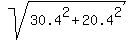 sqrt%2830.4%5E2%2B20.4%5E2%29