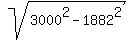 sqrt%283000%5E2-1882%5E2%29