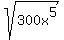 sqrt%28300x%5E5%29