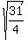 sqrt%2831%2F4%29