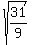sqrt%2831%2F9%29