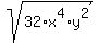sqrt%2832%2Ax%5E4%2Ay%5E2%29