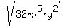 sqrt%2832%2Ax%5E5%2Ay%5E2%29