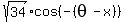 sqrt%2834%29cos%28-%28theta-x%29%29