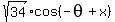 sqrt%2834%29cos%28-theta%2Bx%29