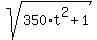 sqrt%28350%2At%5E2%2B1%29