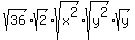 sqrt%2836%29%2Asqrt%282%29%2Asqrt%28x%5E2%29%2Asqrt%28y%5E2%29%2Asqrt%28y%29