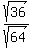 sqrt%2836%29%2Fsqrt%2864%29
