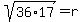sqrt%2836%2A17%29=r