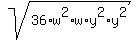 sqrt%2836%2Aw%5E2%2Aw%2Ay%5E2%2Ay%5E2%29
