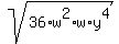 sqrt%2836%2Aw%5E2%2Aw%2Ay%5E4%29