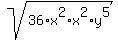 sqrt%2836%2Ax%5E2%2Ax%5E2%2Ay%5E5%29