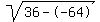 sqrt%2836--64%29