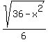 sqrt%2836-x%5E2%29%2F6
