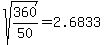 sqrt%28360%2F50%29+=+2.6833