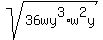 sqrt%2836wy%5E3%2Aw%5E2y%29