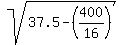sqrt%2837.5+-%28400%2F16%29%29