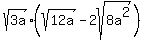sqrt%283a%29%28sqrt%2812a%29+-+2sqrt%288a%5E2%29%29