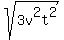 sqrt%283v%5E2t%5E2%29
