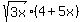 sqrt%283x%29%284+%2B+5x%29%29