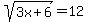 sqrt%283x%2B6%29=12