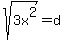 sqrt%283x%5E2%29=d