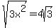 sqrt%283x%5E2%29+=+4sqrt%283%29