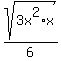 sqrt%283x%5E2%2Ax%29%2F6