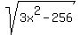 sqrt%283x%5E2+-+256%29