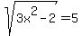sqrt%283x%5E2-2%29+=+5